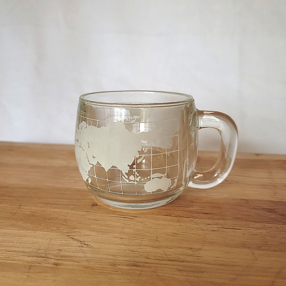 VINTAGE Nestle World Map Coffee Cup